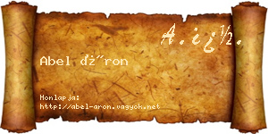 Abel Áron névjegykártya