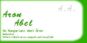 aron abel business card